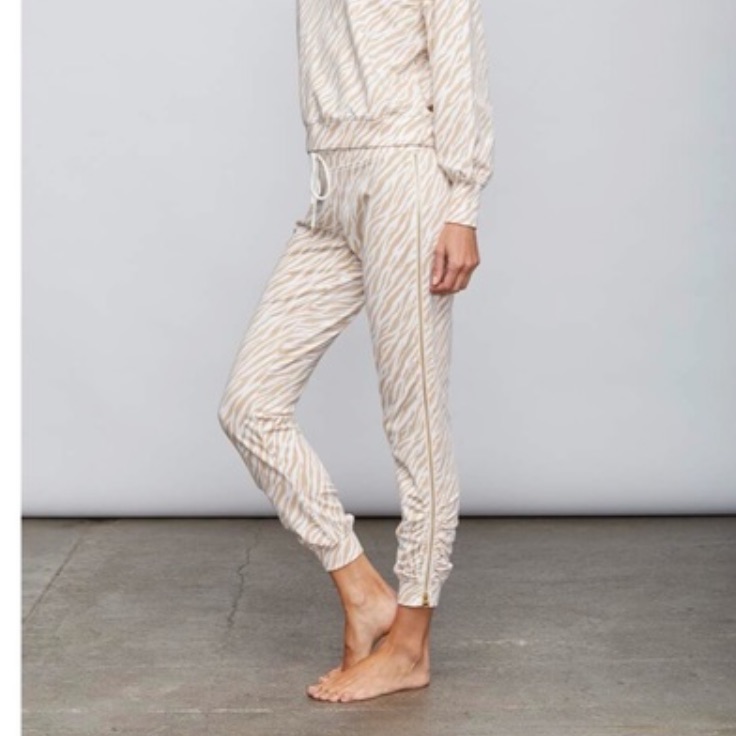 Nwt Sundays Roth Zebra Print Jogger